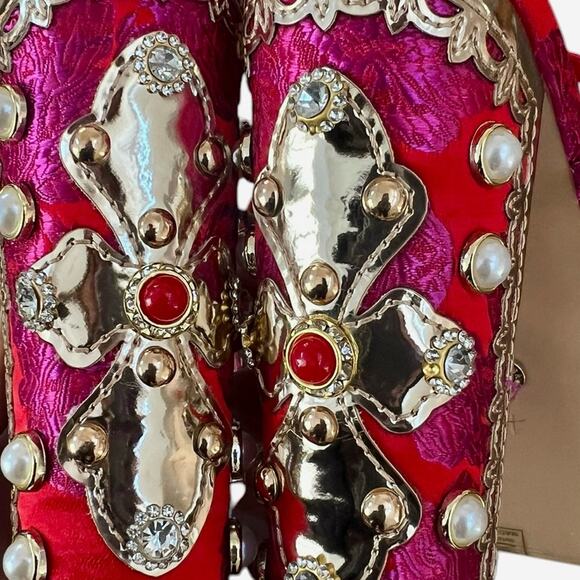 Azalea Wang Aline Platform Sandals in Red – Sz 11 - Picture 13 of 14